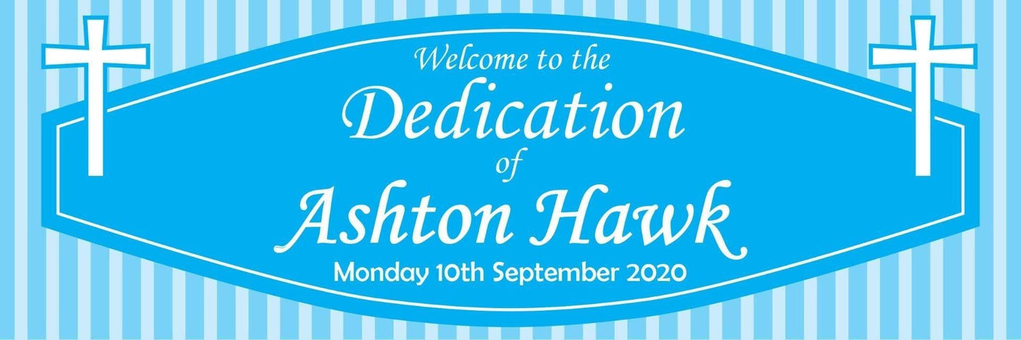 2 Personalised Welcome To The Dedication Celebration Banners Decoration Posters