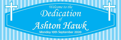 2 Personalised Welcome To The Dedication Celebration Banners Decoration Posters