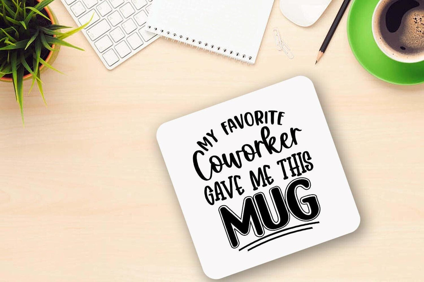 My Favorite Coworker Novelty Coffee Mug & Coaster Home Funny Office Workspace Tea Cup Gift
