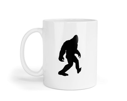 Bigfoot Sasquatch Silhouette Mug: Funny Coffee Tea Cup - UK Made