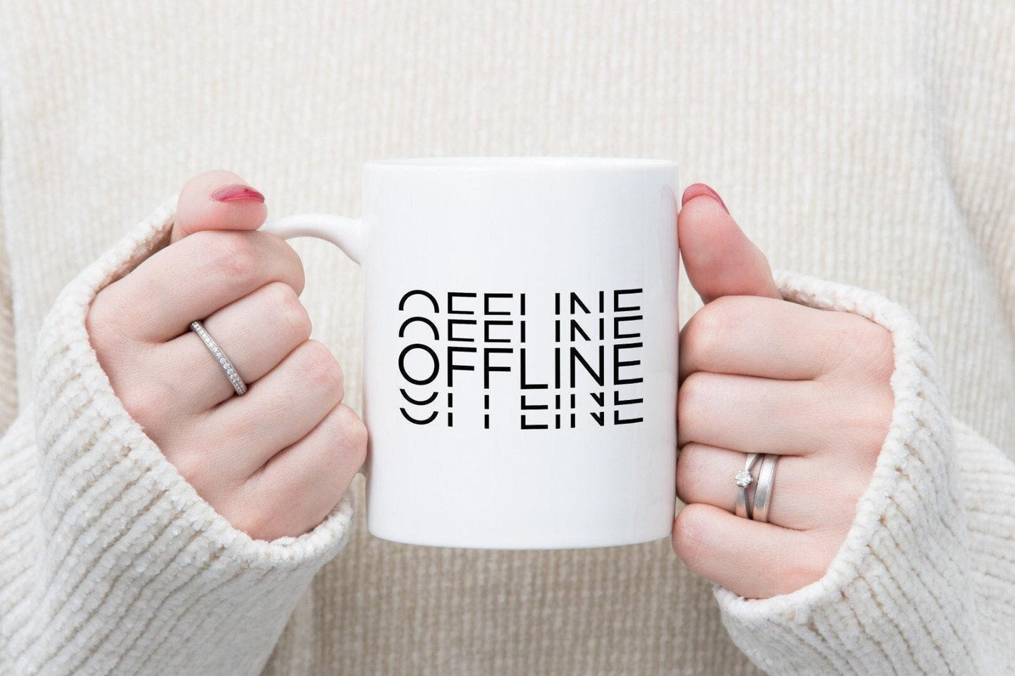 Funny 'Offline' Gamer Mug & Coaster Set - Novelty Gift