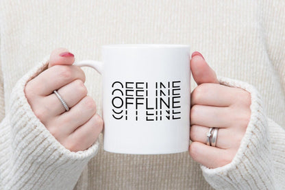 Funny 'Offline' Gamer Mug & Coaster Set - Novelty Gift