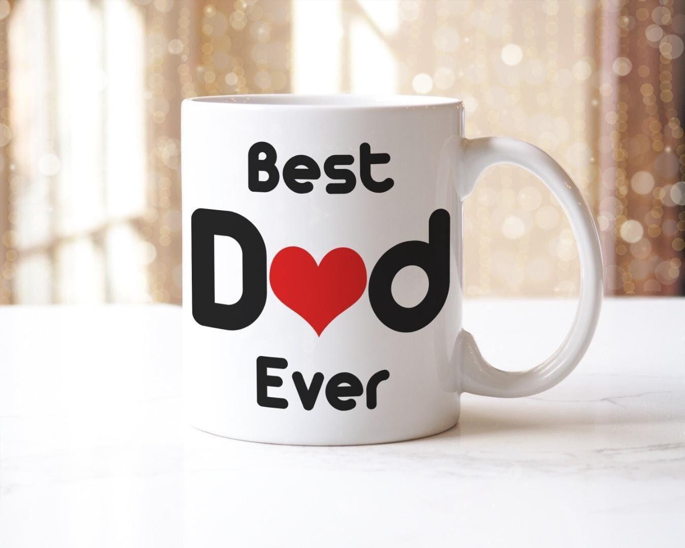 Best Dad Ever Mug & Coaster Set Daddy Birthday Fathers Day Daughter Son Gift