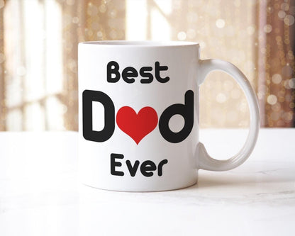 Best Dad Ever Mug & Coaster Set Daddy Birthday Fathers Day Daughter Son Gift