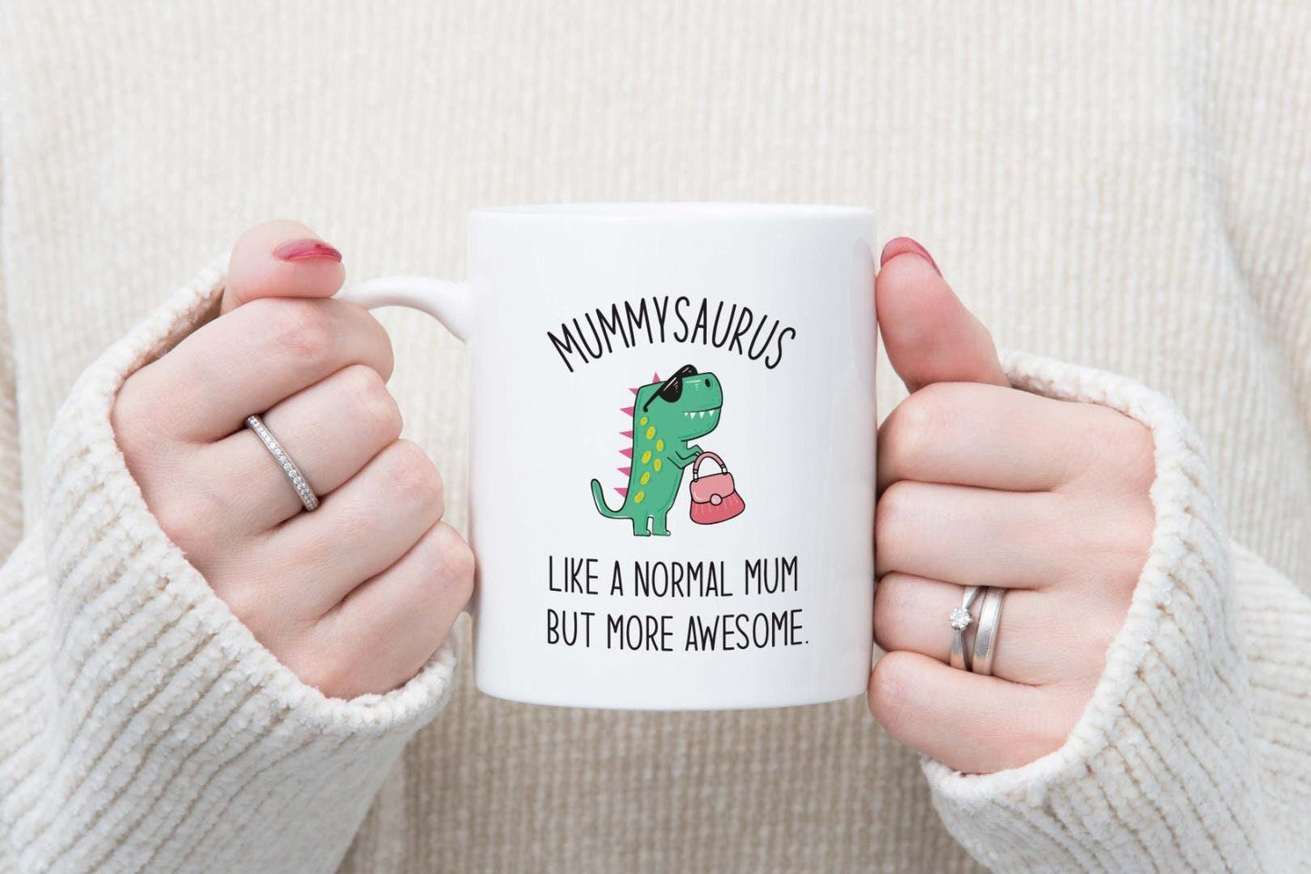 Mummysaurus Mug And Coaster Gift Set Like A Normal Mum Funny Coffee Mug Tea Cup