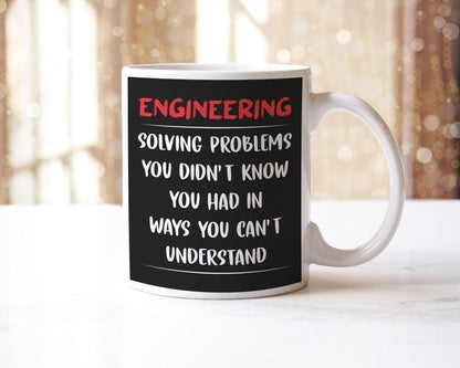 Engineering Solving Problems Mug & Coaster Set Engineers Funny Gift Coffee Cup
