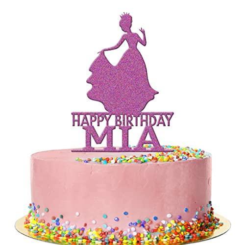 Personalised Acrylic Girl Dress Birthday Cake Topper Party Decoration Gift