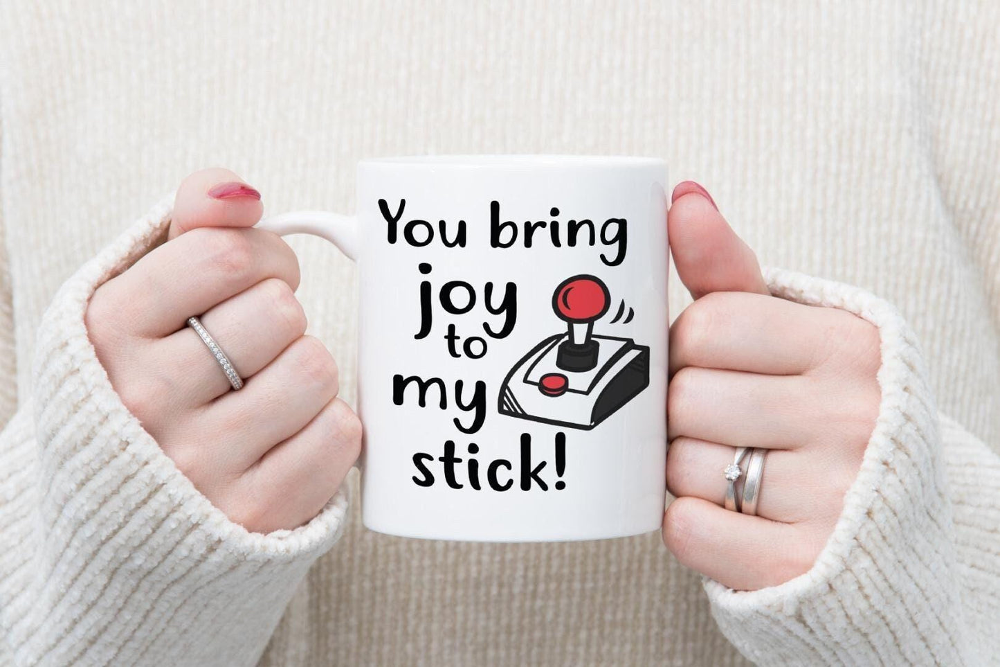 Joystick Mug & Coaster Set Novelty Gamer Gaming Handle Christmas Coffee Tea Gift