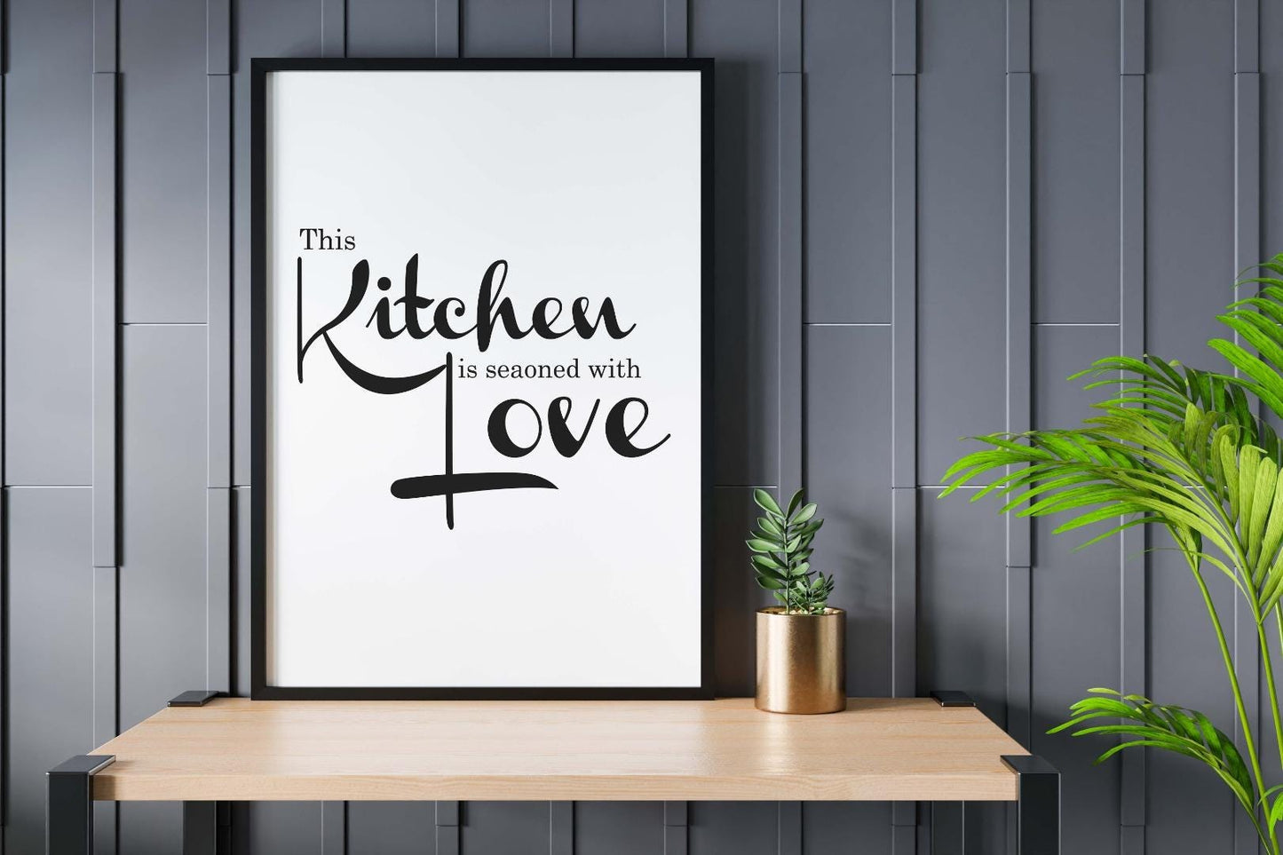 Kitchen Seasoned With Love Breakfast Lunch Dinner Cooking Eat Poster Print Wall