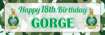 2 Personalised Royal Marines Birthday Celebration Banners Decoration Posters