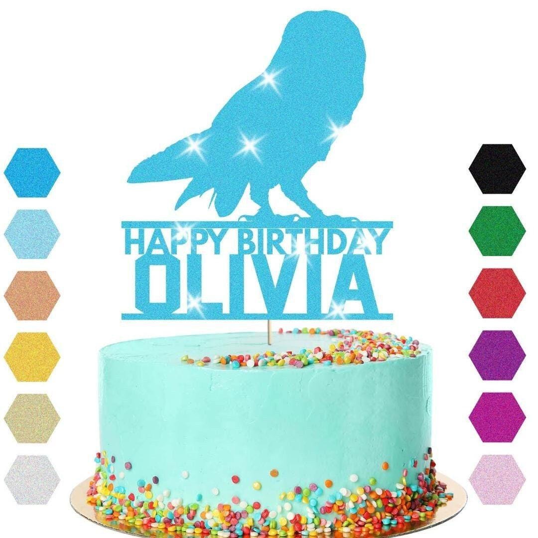 Bird Cake Topper Pet Lovers Girls Boys Birthday Celebration Decoration Any Name