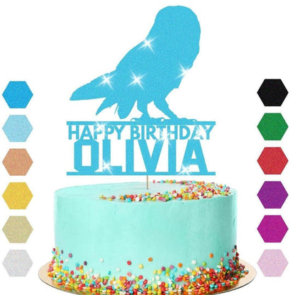 Bird Cake Topper Pet Lovers Girls Boys Birthday Celebration Decoration Any Name
