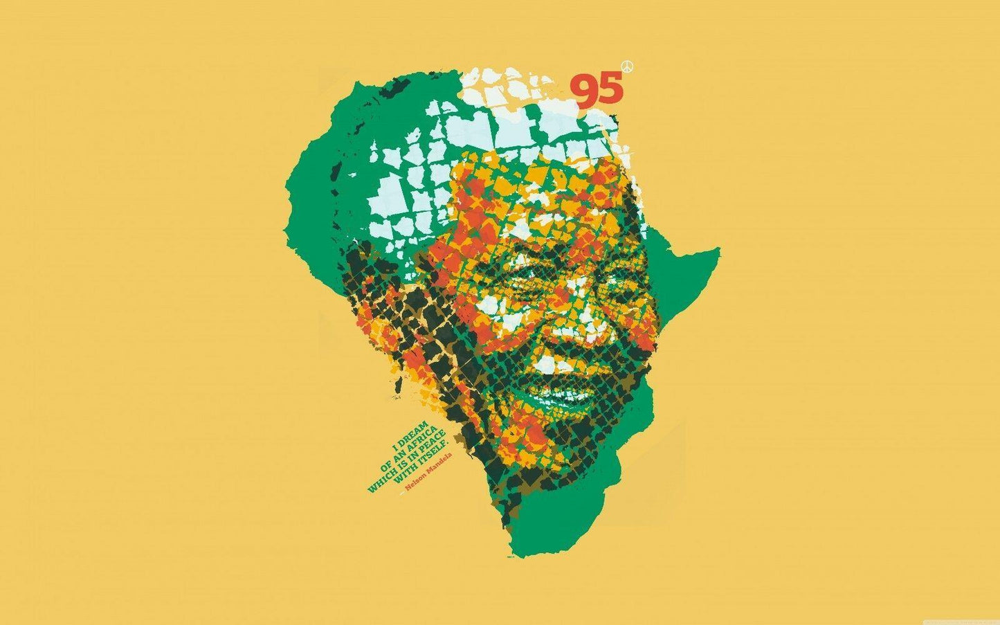 Nelson Mandela Quote Poster: Africa Peace Liberty - High Resolution Print