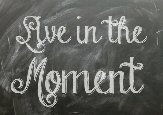Motivational 'Live In The Moment' Quote Poster: Glossy Finish Art Print