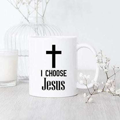 I Choose Jesus Coffee Mug: Christian Faith Gift, UK Made