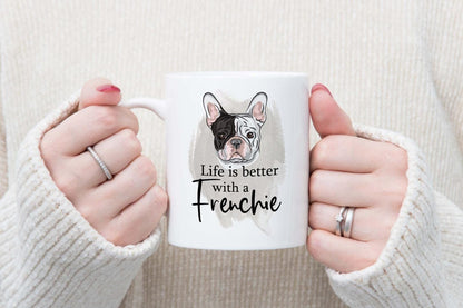 French Bulldog Mug & Coaster Set: 'Life is Better With a Frenchie'
