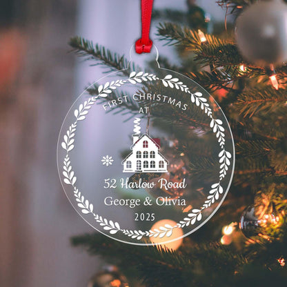 Personalised First Christmas Bauble: New Home Keepsake Ornament
