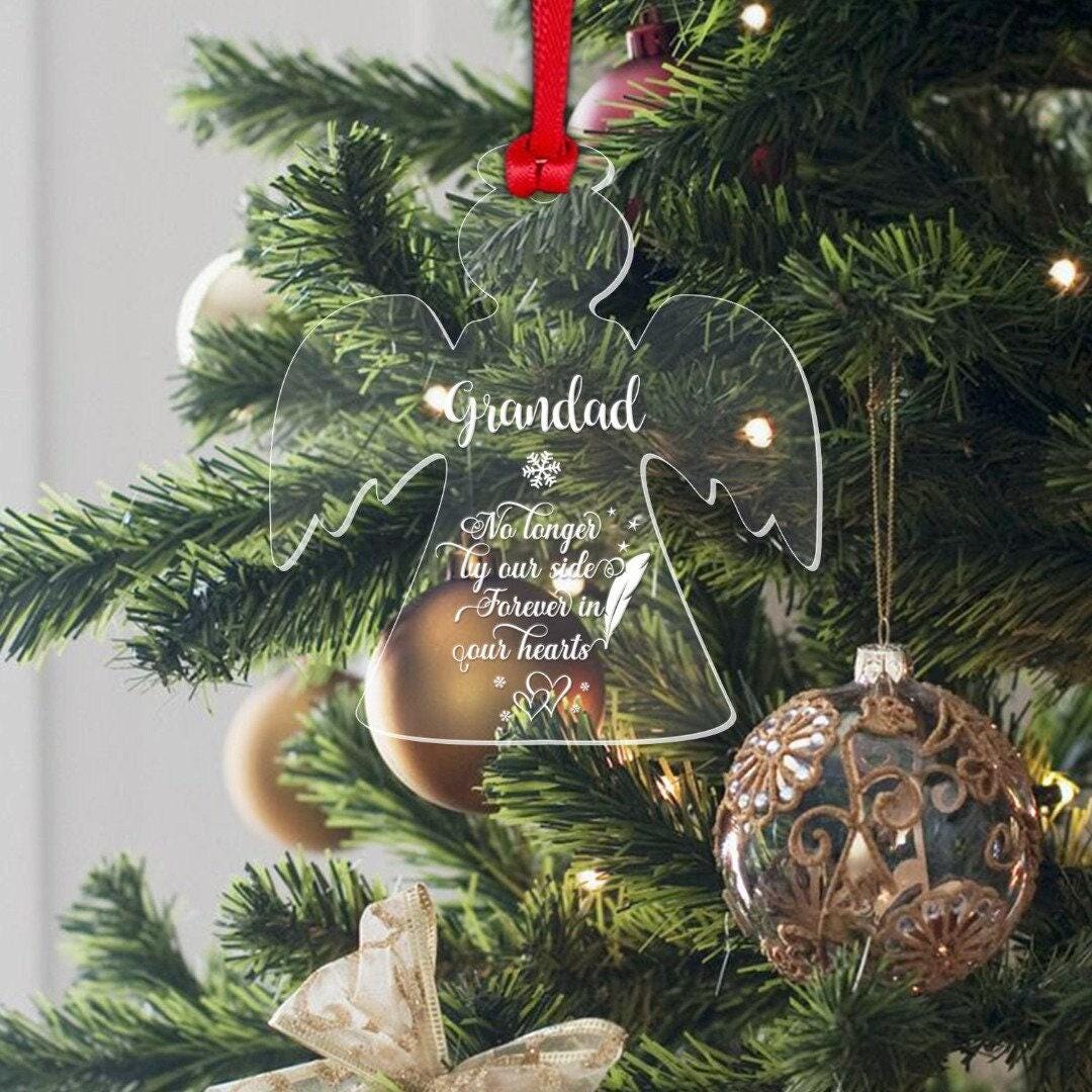 Personalised Name Memorial Christmas Bauble Xmas Ornament Remembrance Poem Gift