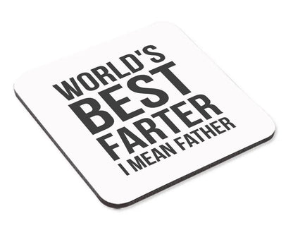 Worlds Best Farter Mug & Coaster Set Funny Dad Birthday Fathers Day Coffee Gift