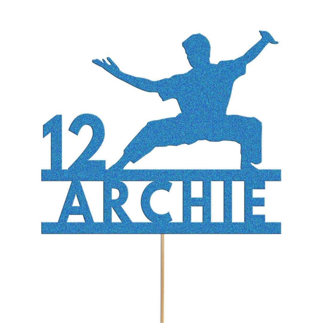 Personalised Glitter Karate Cake Topper: Judo MMA Birthday Decoration