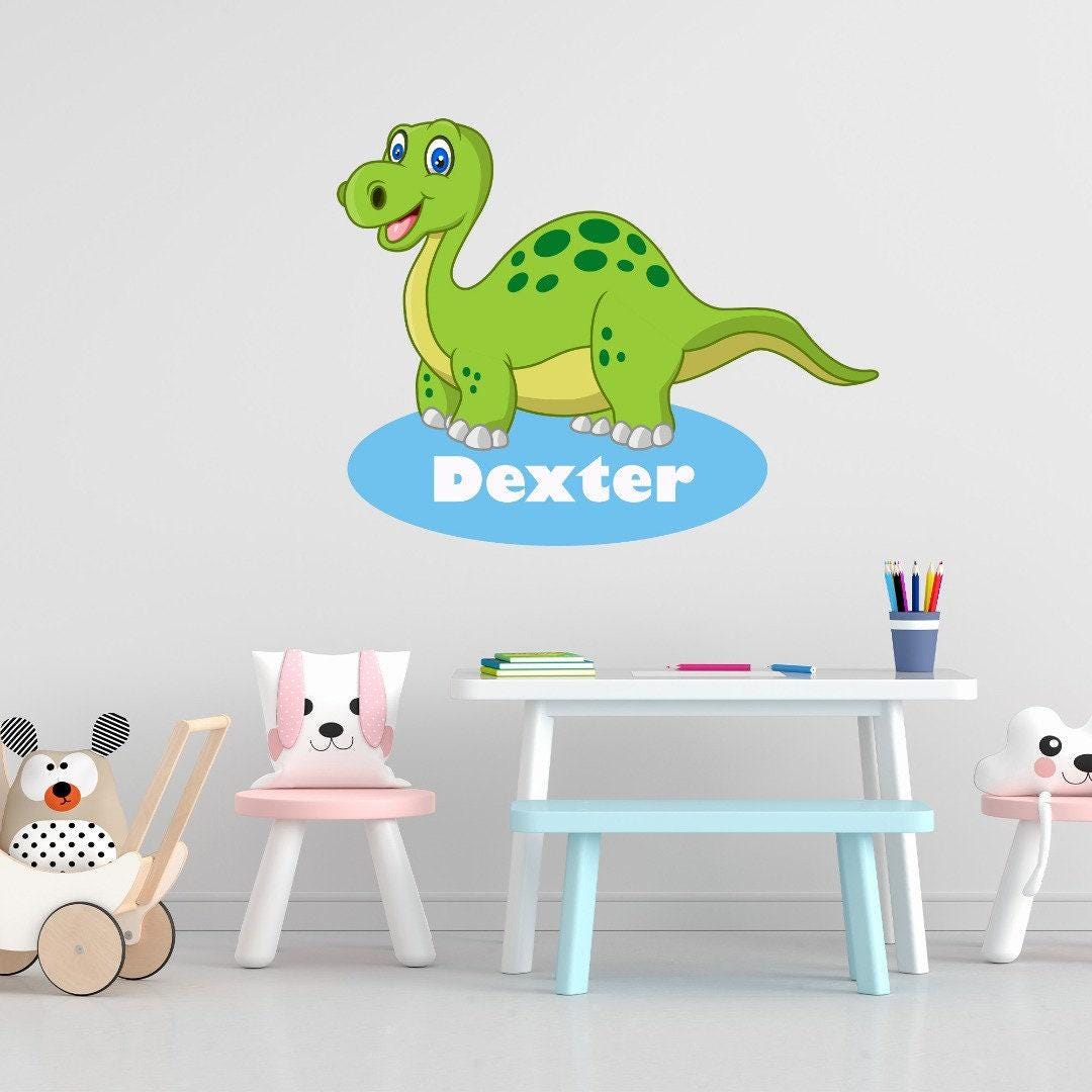 Personalised Dinosaur Vinyl Wall Sticker Ideal For Kids Bedrooms And Nurseries!