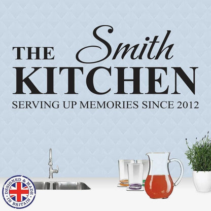 Personalised Custom Family Name Kitchen Home Wall Sticker Gift Vinyl Decal