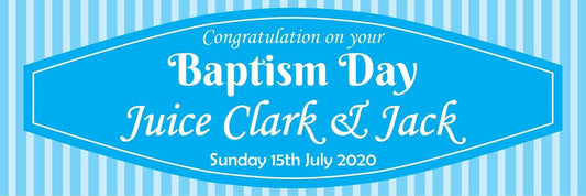 2 Personalised Baptism Party Celebration Banners Decoration Posters