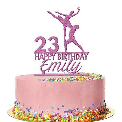 Personalised Acrylic Girl Ballerina Dancer Birthday Cake Topper Decoration Gift