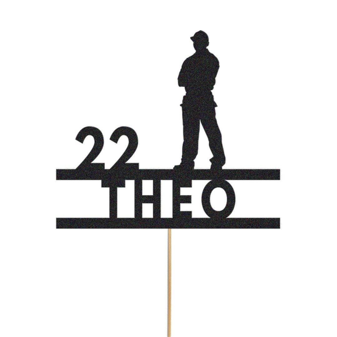 Personalised Plumber Construction Builder Cake Topper Electrician Cake Decoration Any Name and Age