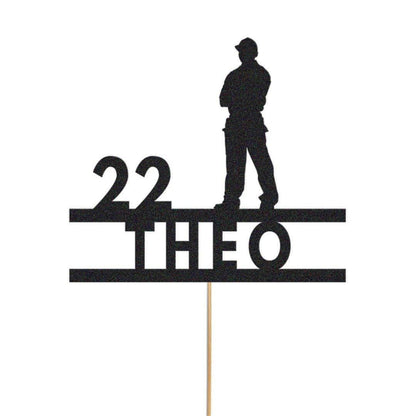 Personalised Plumber Construction Builder Cake Topper Electrician Cake Decoration Any Name and Age