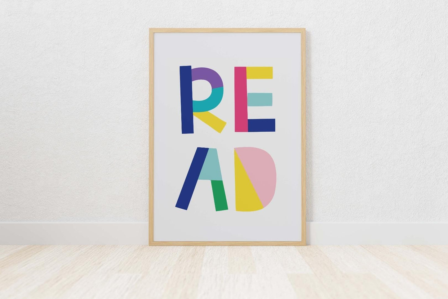 Read Lovely Colours Word Nursery Bedroom Boys Girls Wall Decor Art Poster Print