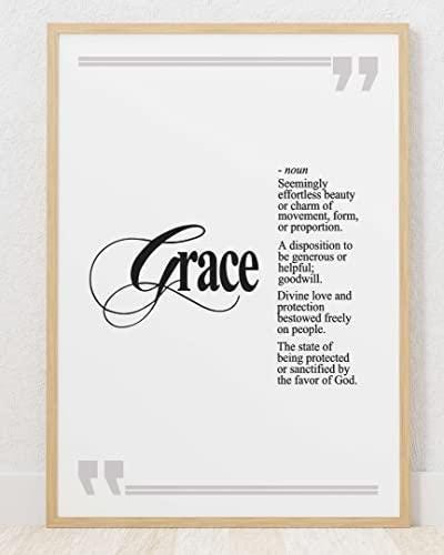 Grace Seemingly Effortless Beauty Inspirational Positive Thought Quote Poster