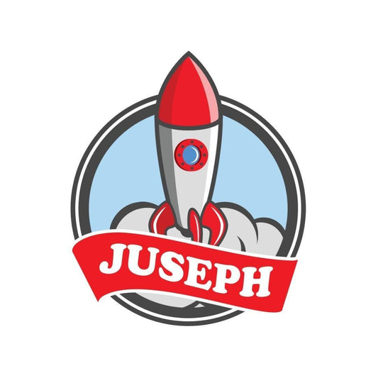 Personalised Rocket Launch Wall Sticker Name Vinyl Decal Boys Kids Nursery Bedroom