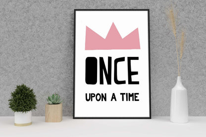 Once Upon A Time Nursery Bedroom Boys Girls Wall Decor Art Poster Print