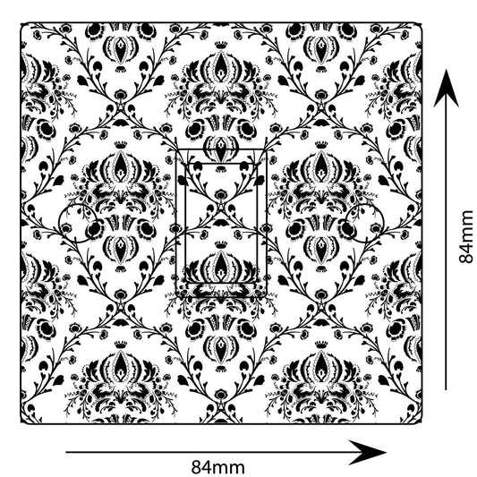 Vintage Black & White Pattern Vinyl Skin Light Switch Cover Skin Sticker Decal