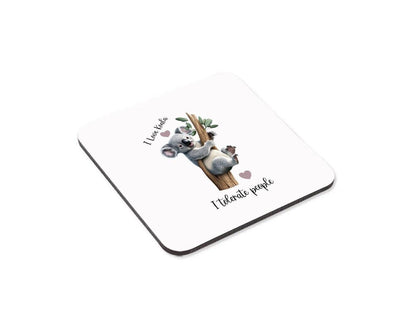 I Love Koala, I Tolerate People Mug & Coaster Set