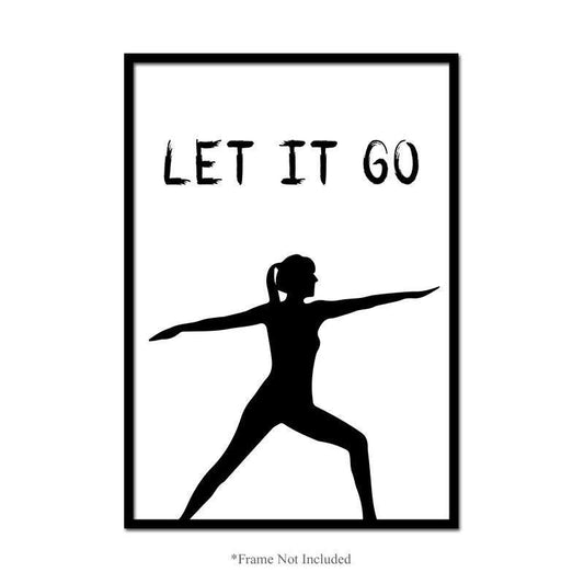 Let It Go Wall Poster Inspirational Motivational Quote Print Bedroom Home Decor
