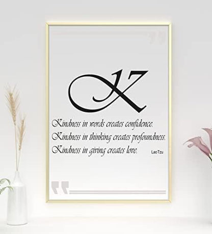 Kindness In Words Motivational Inspirational Positive Quote Poster Print Wall