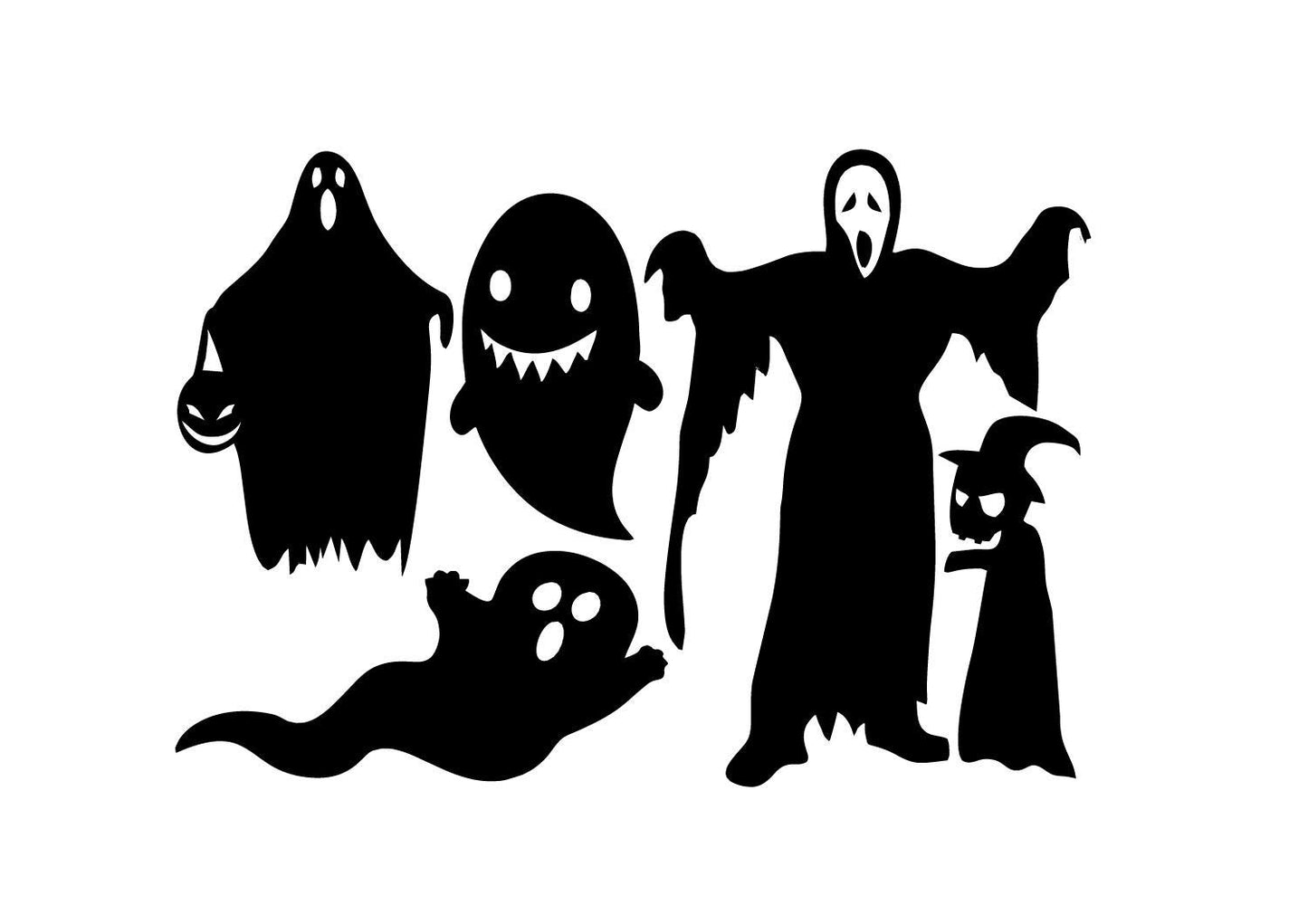 Spooky Ghost Boo Haunted Halloween Scary Vinyl Decal Sticker Car Window Wall Art