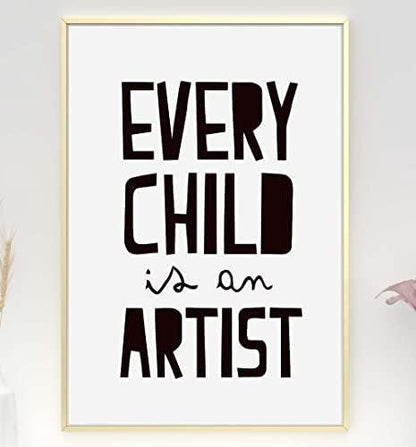 Every Child Is An Artist Nursery Bedroom Boys Girls Wall Decor Art Poster Print