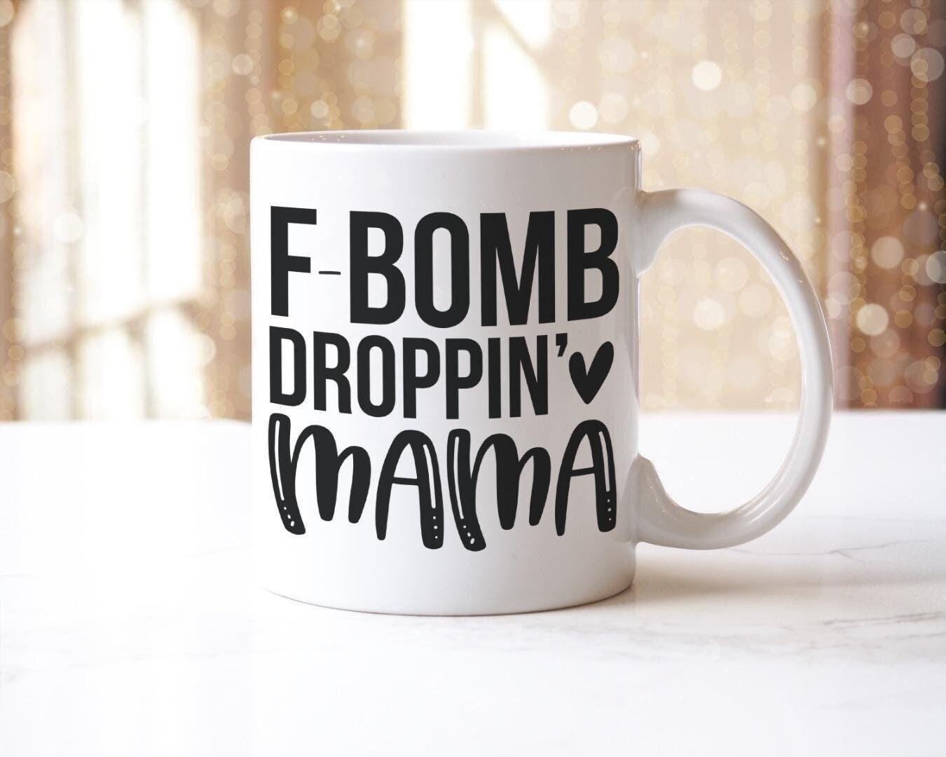 F-bomb Dropping Mum Mug & Coaster Set Funny Mummy Mothers Day Birthday Tea Gift