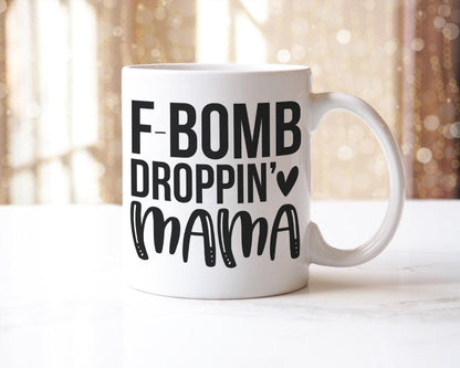 F-bomb Dropping Mum Mug & Coaster Set Funny Mummy Mothers Day Birthday Tea Gift