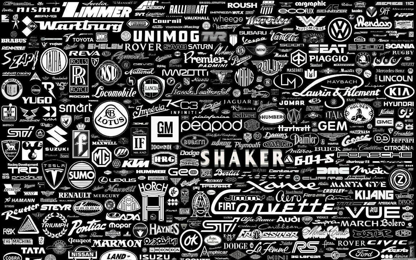Motor Vehicles Cars Brands Collage Giant Poster - A5 A4 A3 A2 A1 A0 Sizes