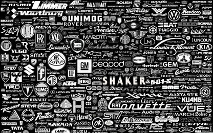 Motor Vehicles Cars Brands Collage Giant Poster - A5 A4 A3 A2 A1 A0 Sizes