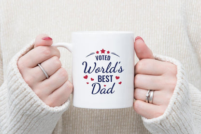 Fathers Day Mug & Coaster Set Worlds Best Dad Daddy Grandad Birthday Tea Gift