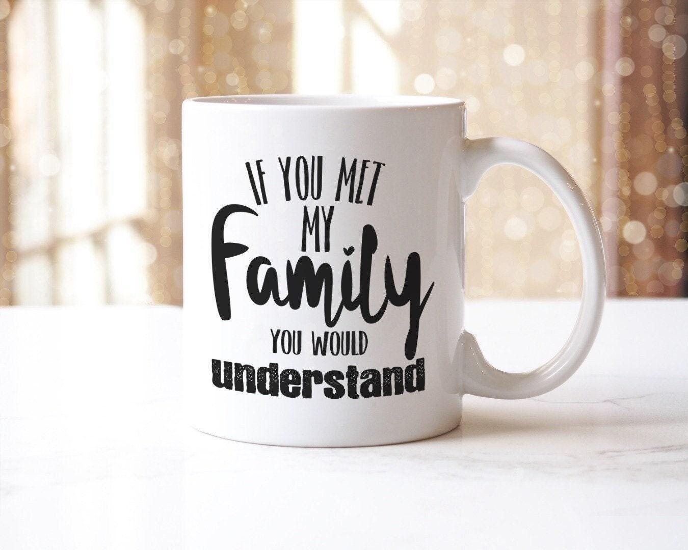 Funny Family Mug & Coaster Set - Novelty Coffee Tea Cup Gift