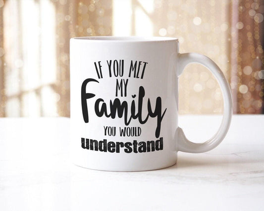 Funny Family Mug & Coaster Set - Novelty Coffee Tea Cup Gift