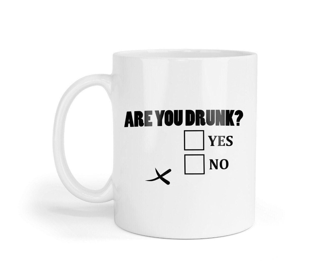 Are You Drunk? Ceramic Novelty Mug & Coaster Funny Workspace Office Gift Coffee Tea Cup