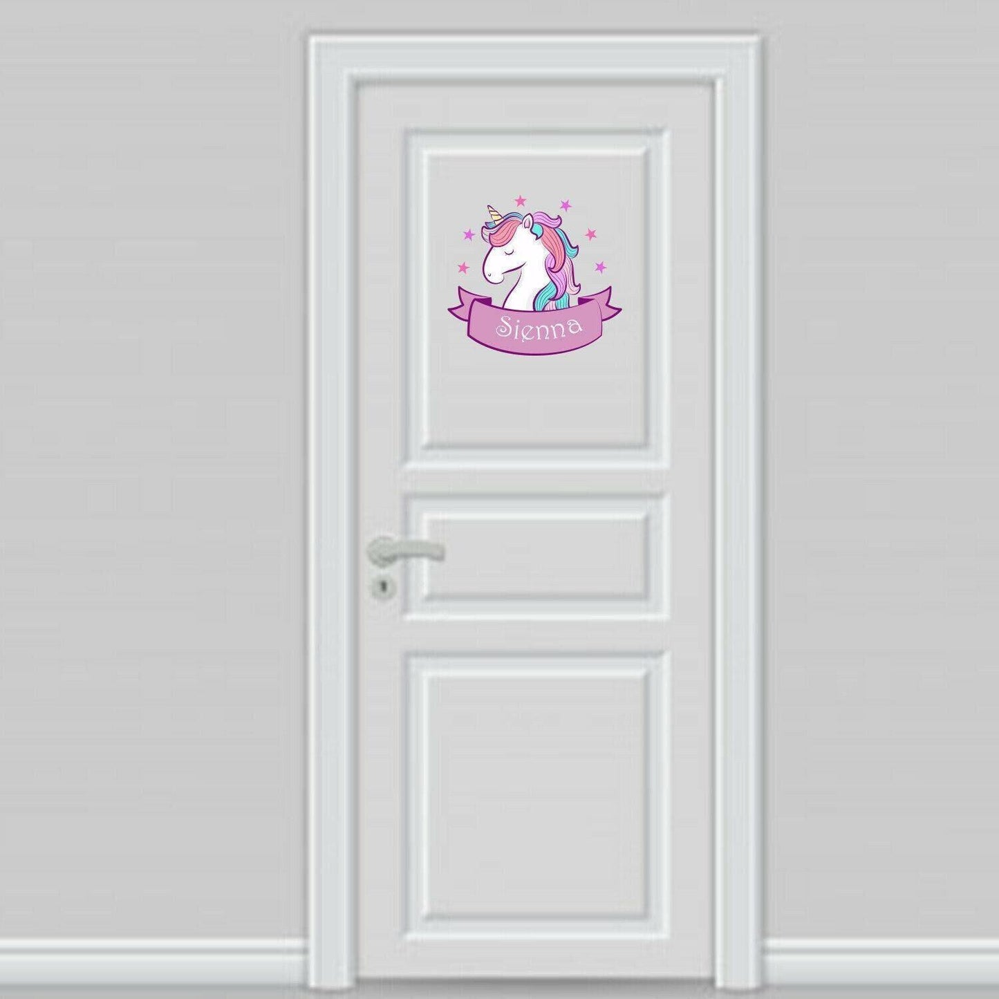Personalised Unicorn Bedroom Nursery Wall Sticker Girls Name Kids Vinyl Wall Art