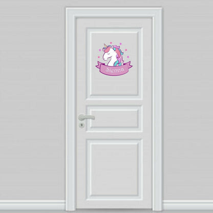 Personalised Unicorn Bedroom Nursery Wall Sticker Girls Name Kids Vinyl Wall Art